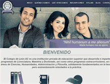 Tablet Screenshot of elcolegiodeleon.org